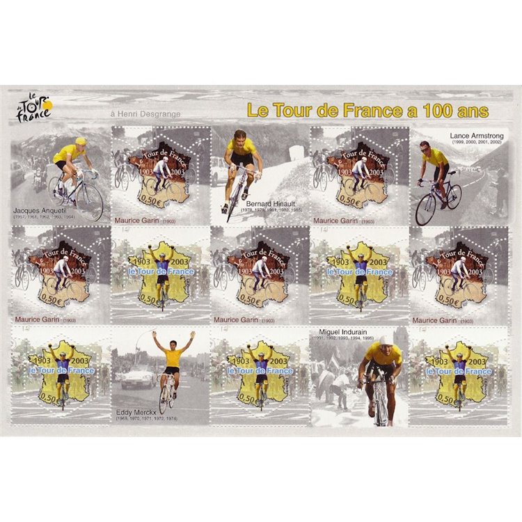 FRANCIA 2003 Tour de France BF MNH**