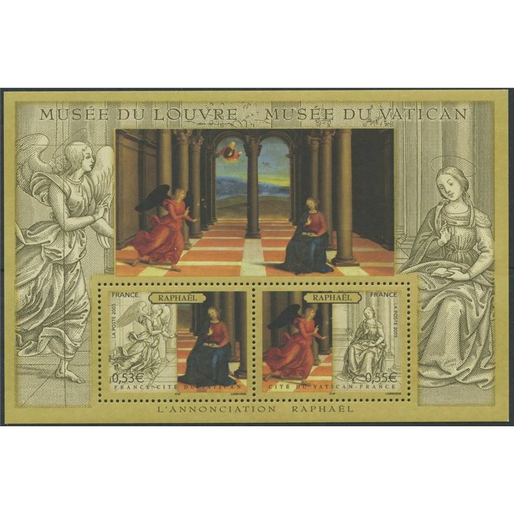 FRANCIA 2005 I Musei Vaticani e il Louvre BF MNH**