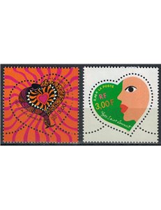 FRANCIA 2000 Francobolli augurali (Yves Saint Laurent) 2v MNH**