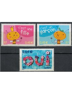 FRANCIA 2002 Francobolli augurali 3v MNH**