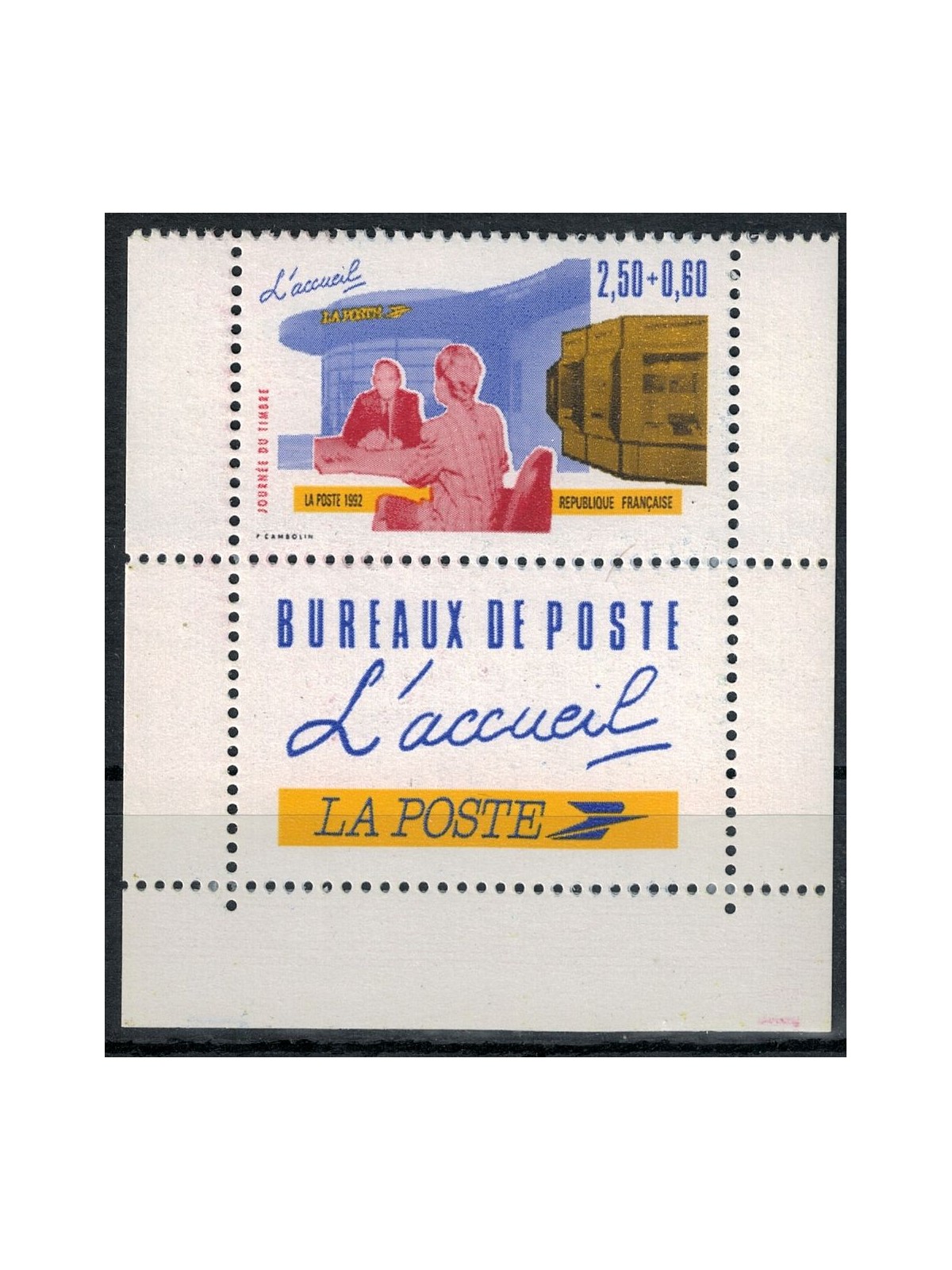 FRANCIA 1992 Giornata del francobollo da LB MNH**