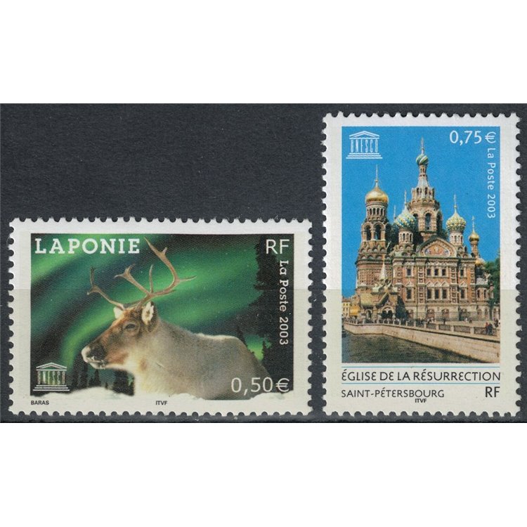 FRANCE 2003 Official Stamps (UNESCO) 2v MNH**