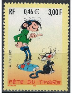 FRANCE 2001 Stamp Day (Gaston Lagaffe) MNH**