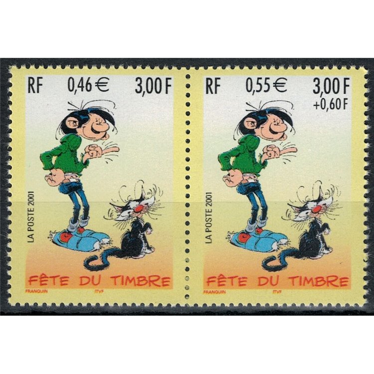 FRANCE 2001 Stamp Day (Gaston Lagaffe) from booklet 2v MNH**
