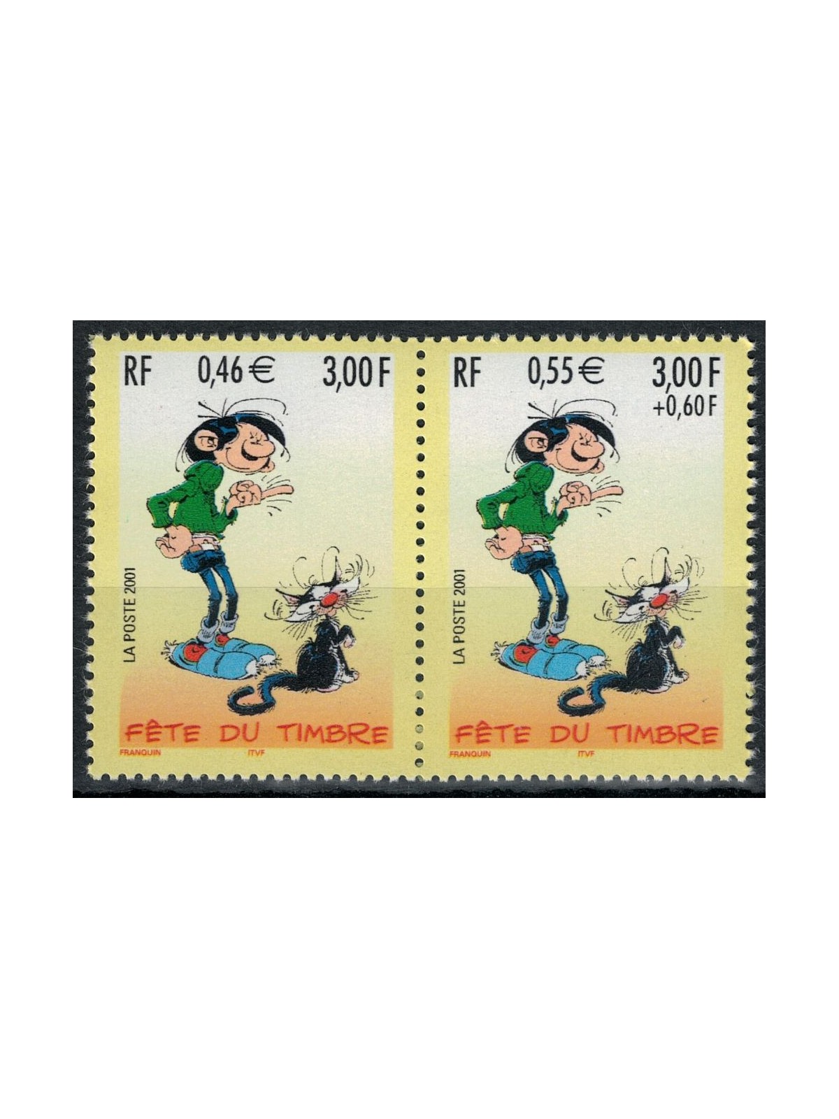 FRANCE 2001 Stamp Day (Gaston Lagaffe) from booklet 2v MNH**