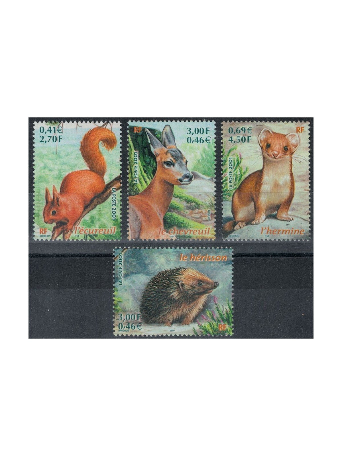 FRANCIA 2001 Natura di Francia 4v MNH**