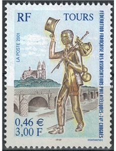 FRANCIA 2001 Società Filateliche Francesi MNH**