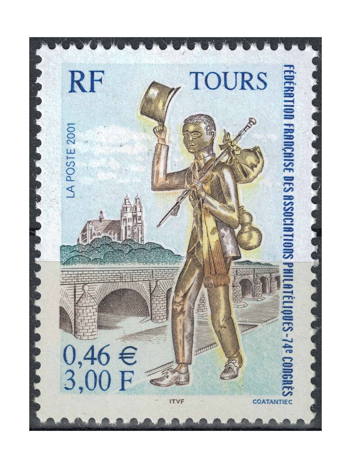 FRANCIA 2001 Società Filateliche Francesi MNH**