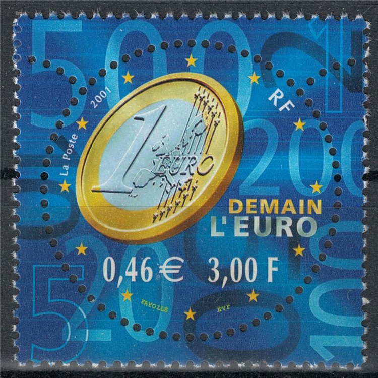 FRANCE 2001 Introduction Euro MNH**