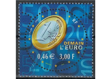 FRANCIA 2001 Introduzione Euro MNH**