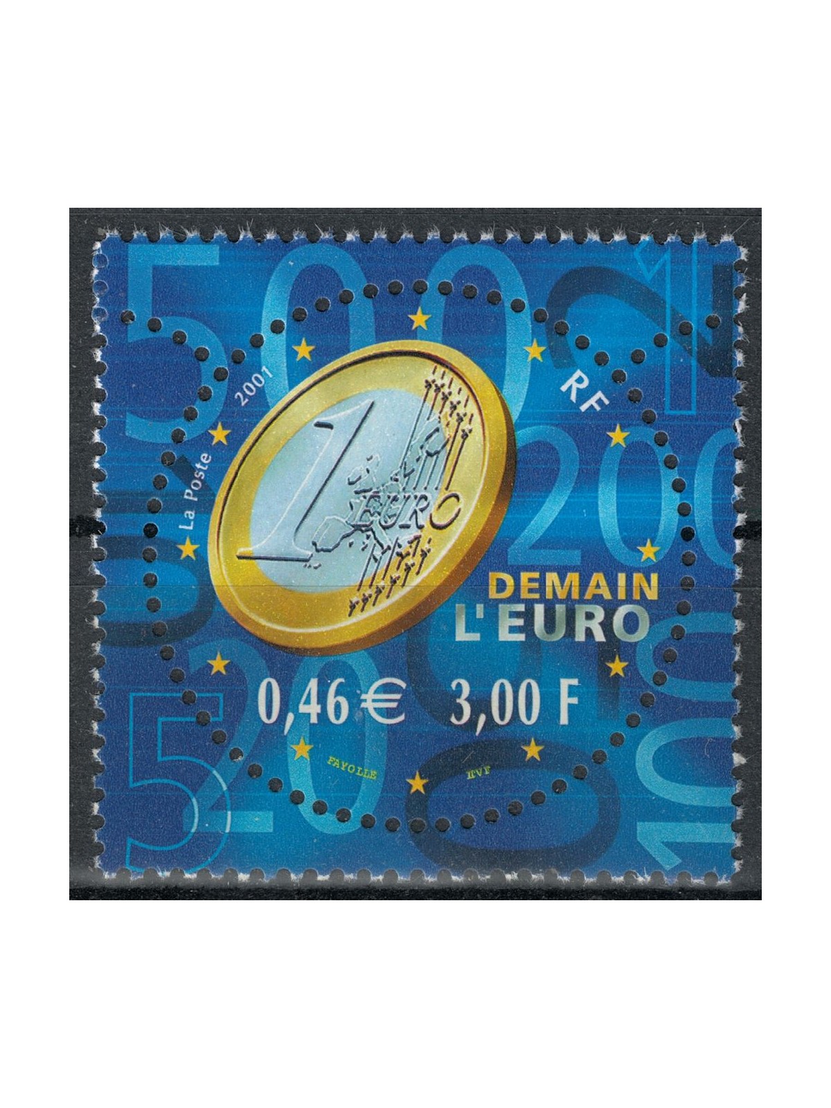 FRANCIA 2001 Introduzione Euro MNH**