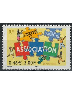 FRANCIA 2001 Libertà di associazione MNH**