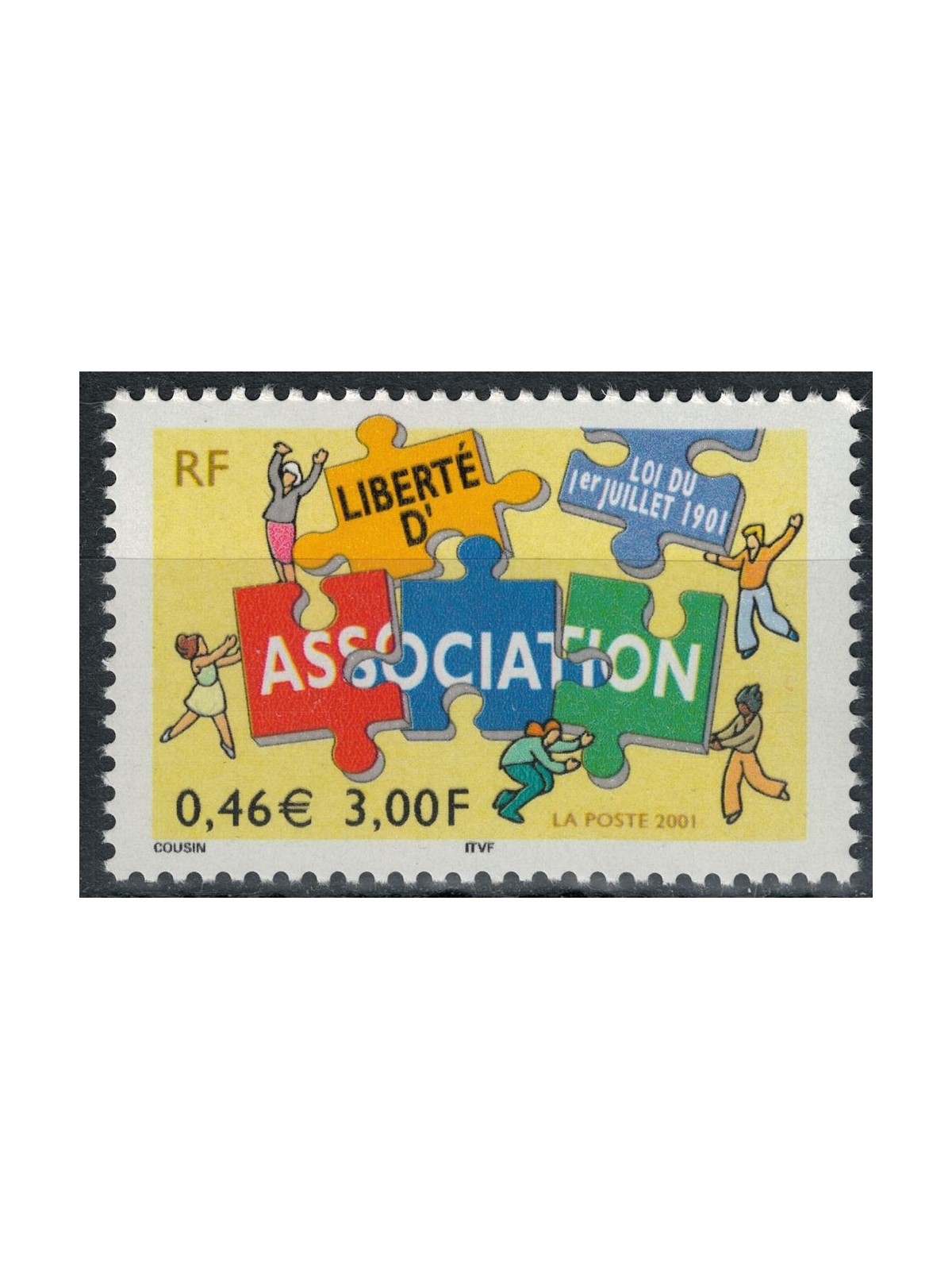 FRANCIA 2001 Libertà di associazione MNH**
