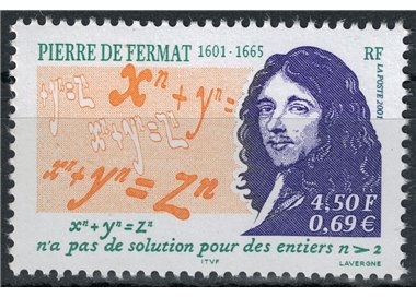 FRANCE 2001 Pierre de Fermat MNH**
