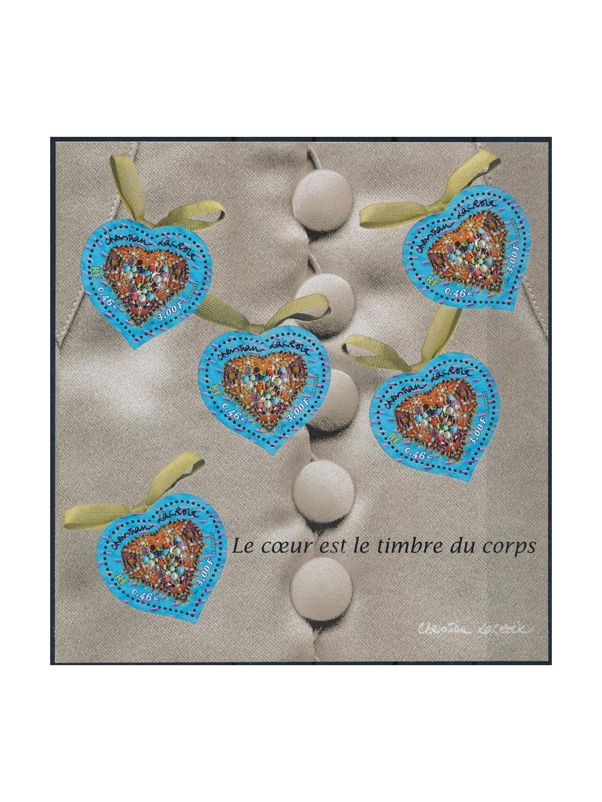 FRANCE 2001 Valentine's Day (Christian Lacroix) s/s MNH**