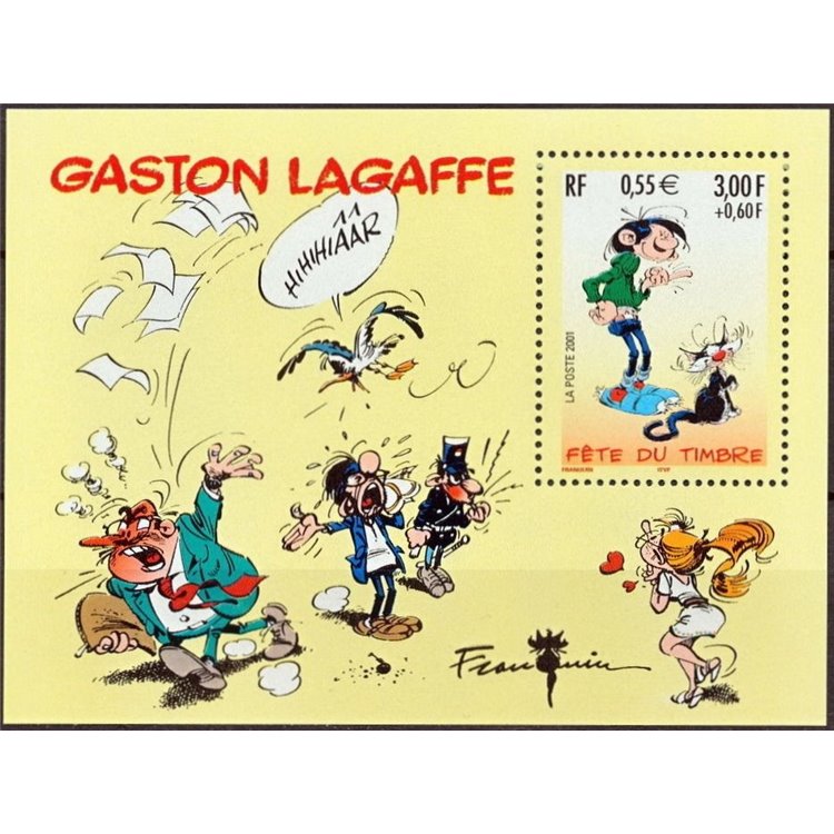FRANCE 2001 Stamp Day (Gaston Lagaffe) s/s MNH**
