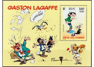 FRANCIA 2001 Giornata del francobollo (Gaston Lagaffe) BF MNH**