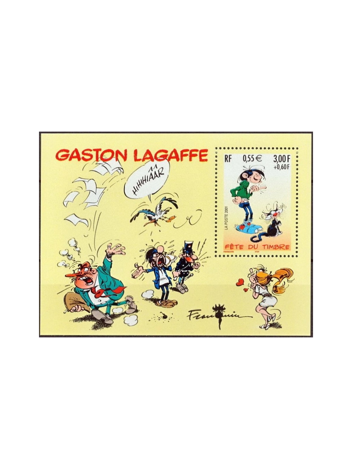 FRANCIA 2001 Giornata del francobollo (Gaston Lagaffe) BF MNH**