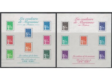 FRANCE 2001 Marianne of 14 July 2 s/s MNH**