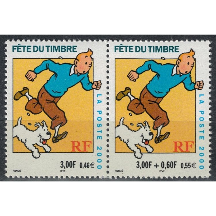 FRANCIA 2000 Giornata del francobollo 2v da LB MNH**