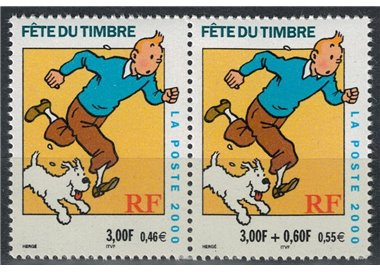 FRANCE 2000 Stamp Day 2v from booklet MNH**
