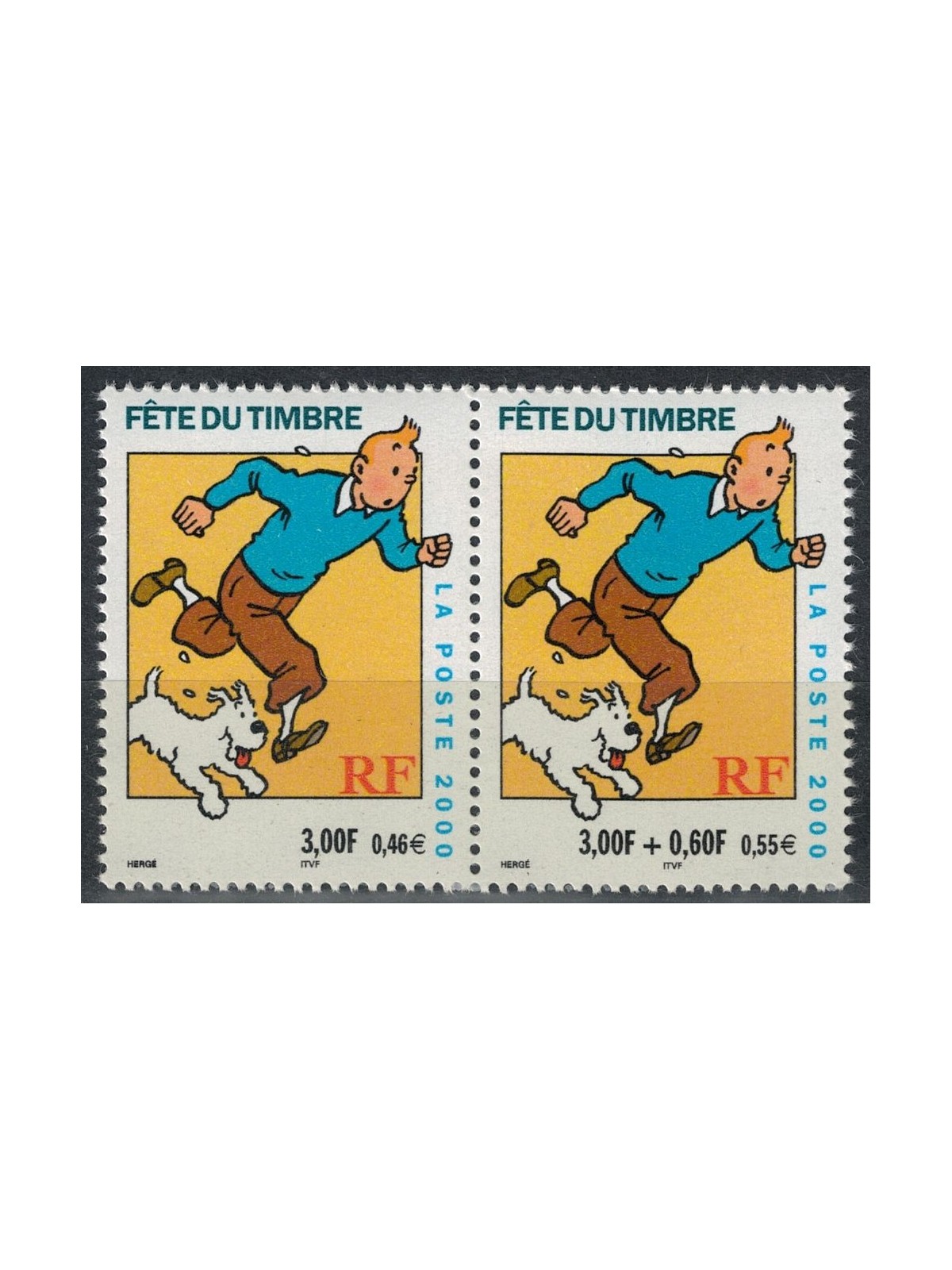 FRANCIA 2000 Giornata del francobollo 2v da LB MNH**
