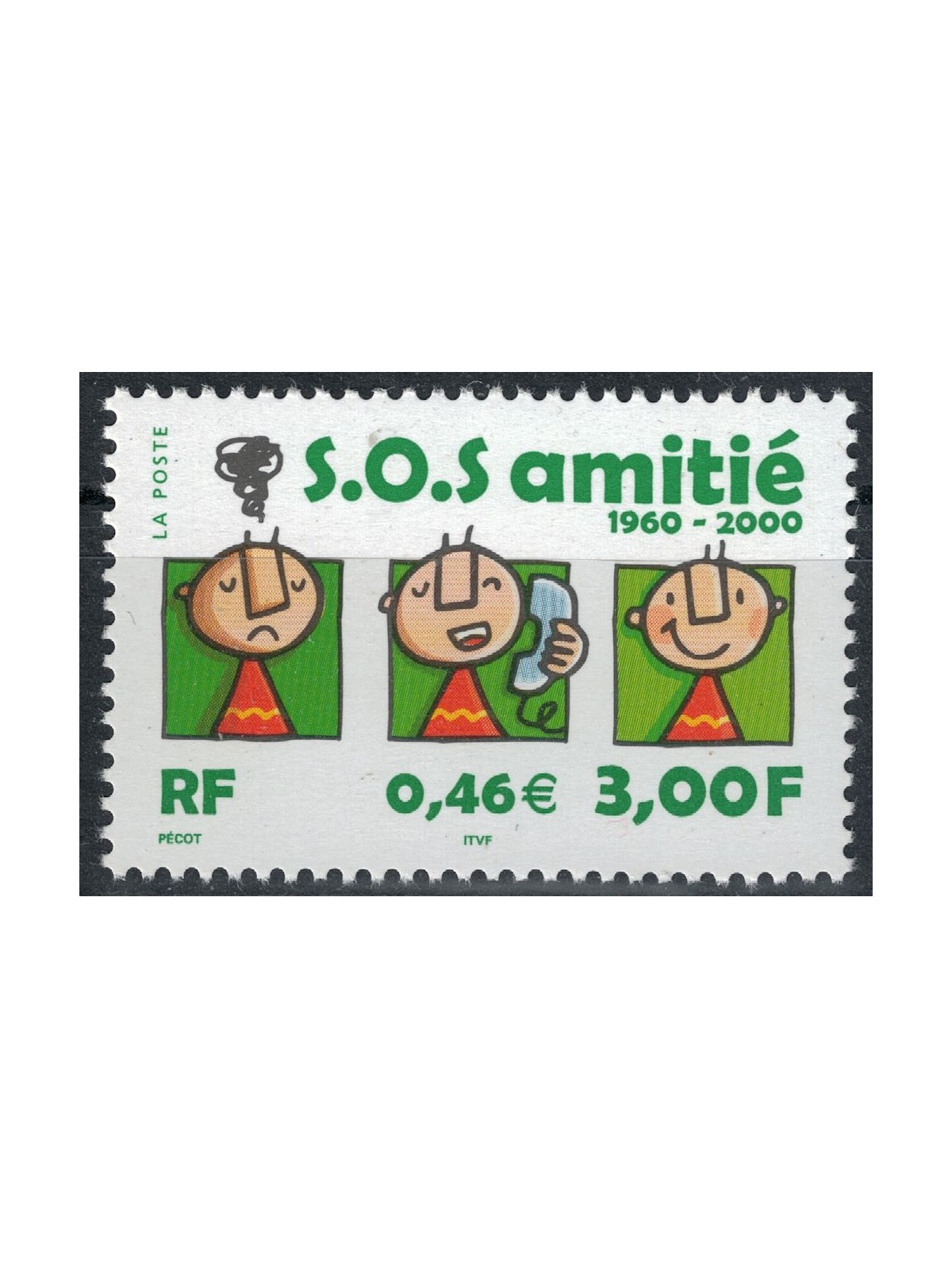 FRANCE 2000 Friend Telephone MNH**