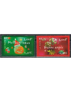 FRANCIA 2000 Natale e nuovo anno 2v MNH**