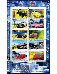 FRANCIA 2000 Collezione giovane (Auto d'epoca) BF MNH**