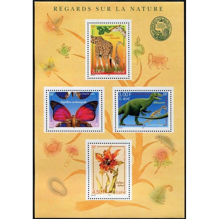 FRANCIA 2000 Natura di Francia BF MNH**