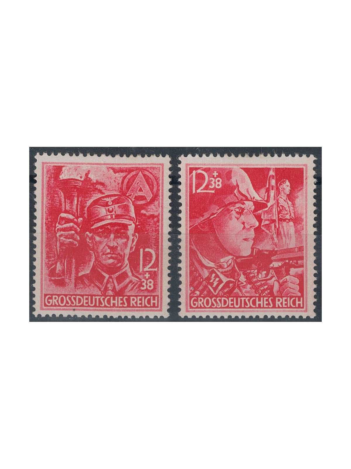 GERMANIA REICH 1945 In onore delle S.A. e delle S.S. 2v MH*