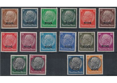 ALSACE (GERMAN WEST) 1940 Overprinted elsaß 16v MH*