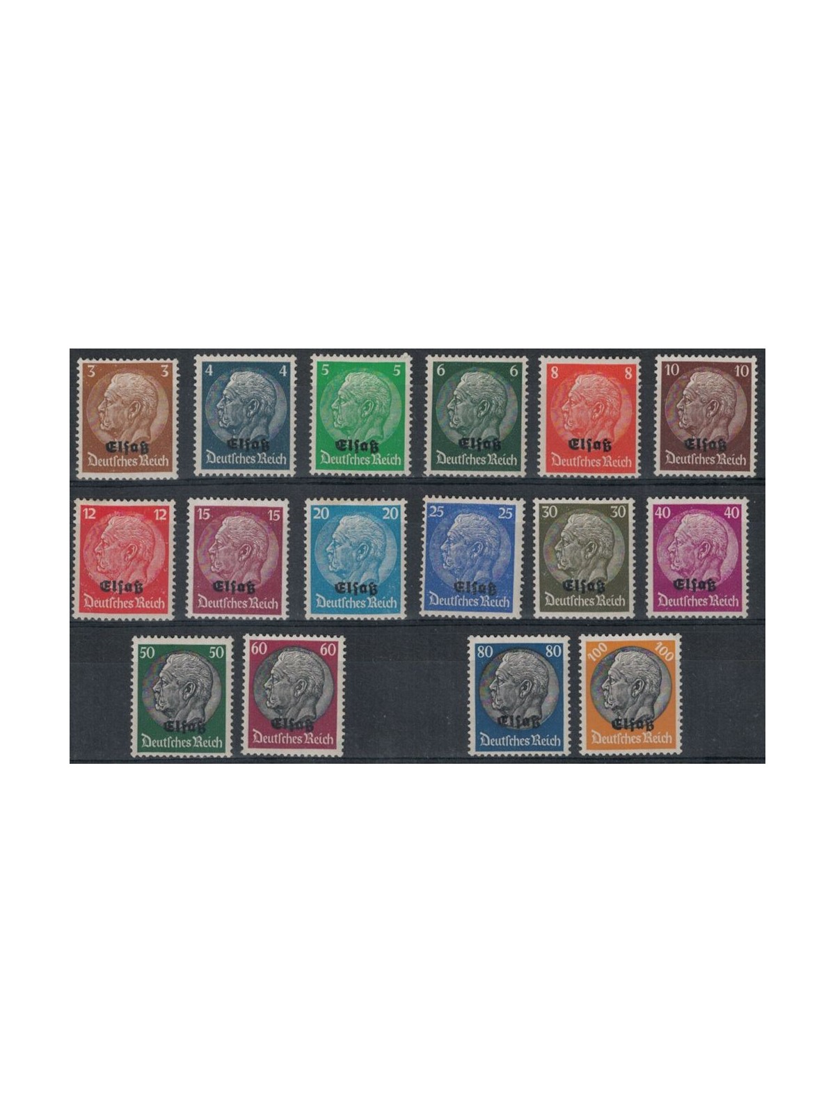 ALSACE (GERMAN WEST) 1940 Overprinted elsaß 16v MH*