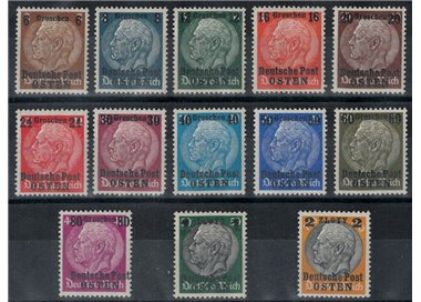 POLAND (GERMAN WEST) 1939 Overprinted 13v MH*