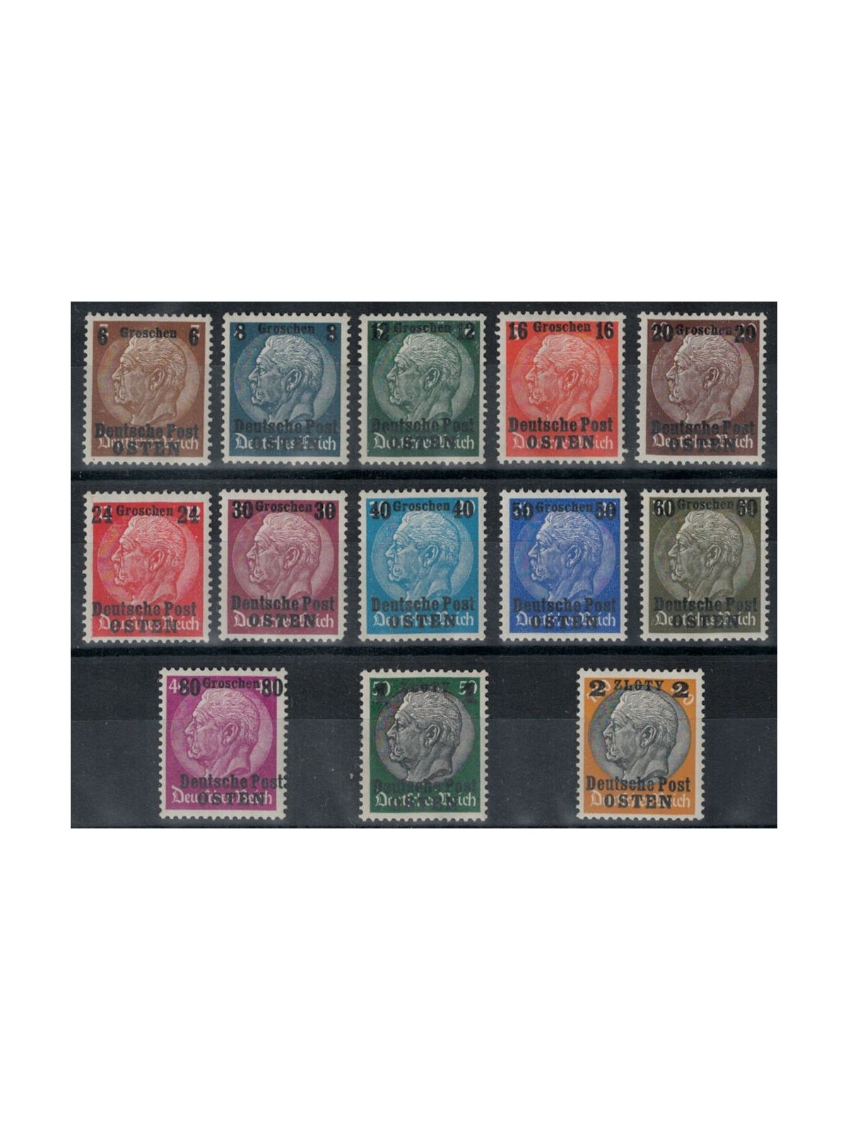 POLAND (GERMAN WEST) 1939 Overprinted 13v MH*