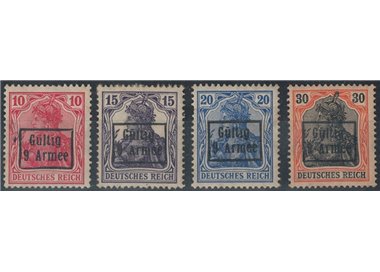ROMANIA (WEST GERMANY) 1918 Overprinted (9th Army) 4v MH*