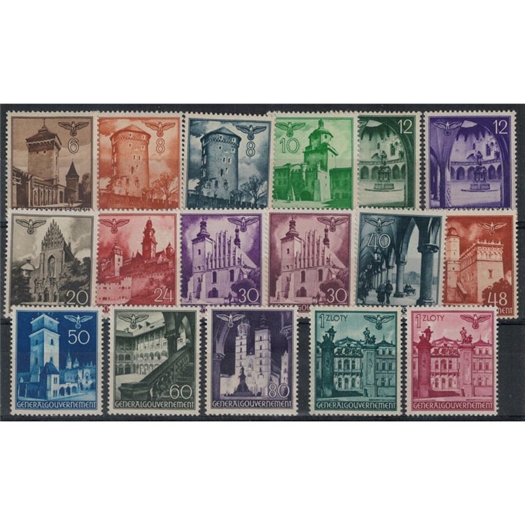 POLAND (GERMAN WEST) 1940 Views 17v MNH**