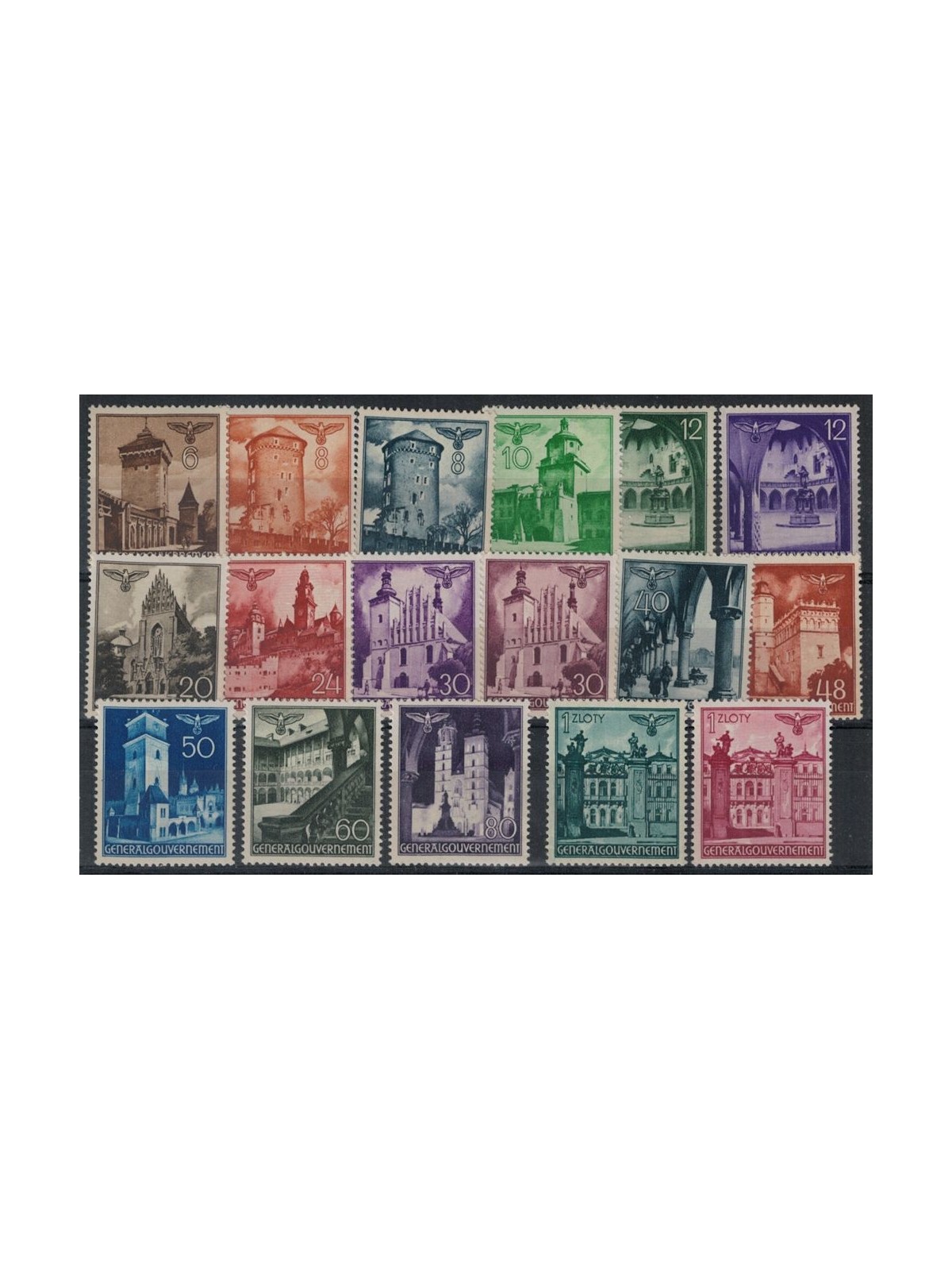 POLAND (GERMAN WEST) 1940 Views 17v MNH**