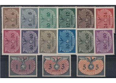 POLAND (GERMAN WEST) 1940 Service 15v MH*