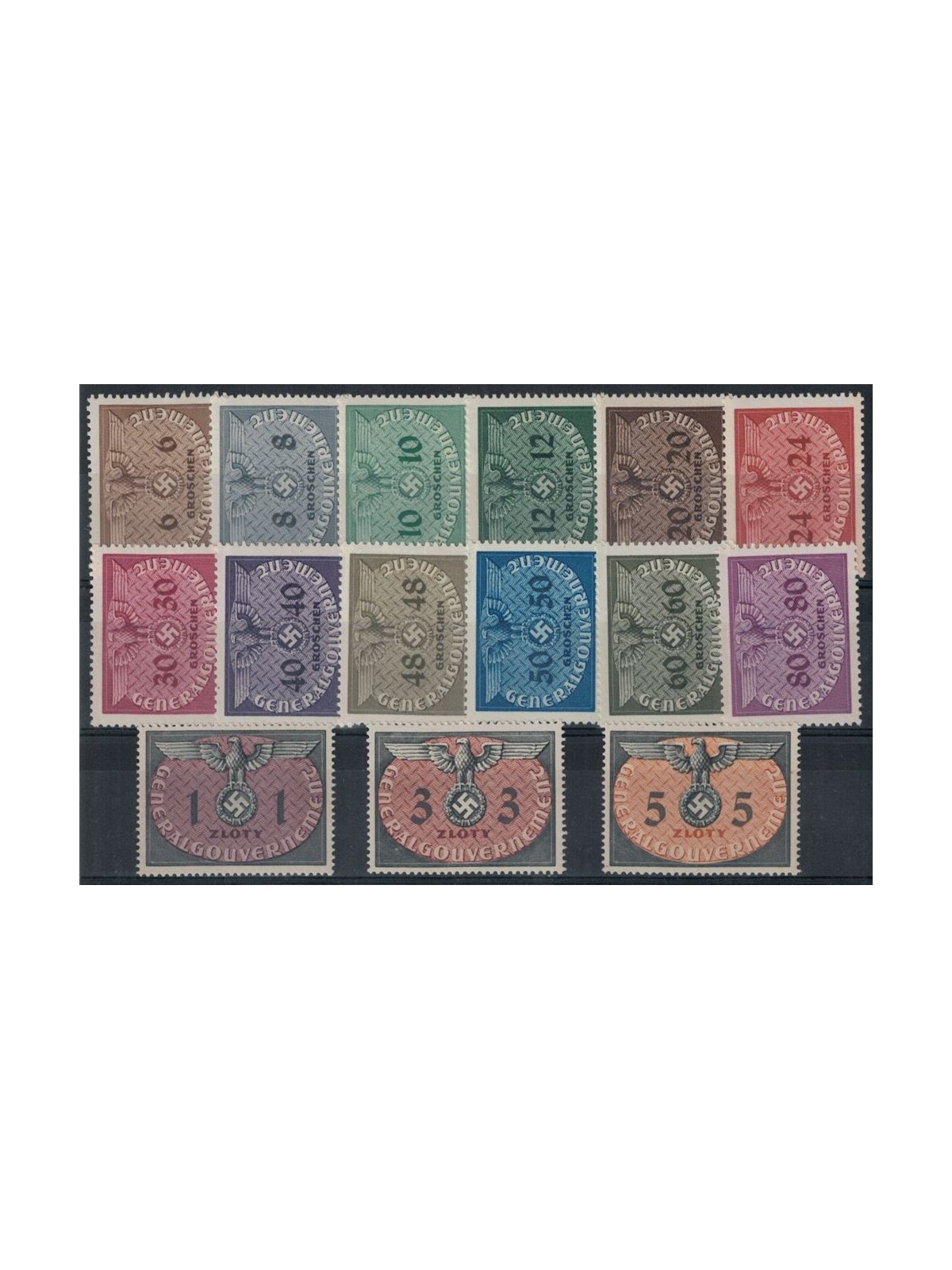 POLONIA (OCC. TEDESCA) 1940 Servizio 15v MH*