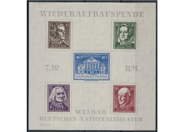 TURINGIA (OCC. SOVIETICA) 1946 Teatro di Weimar BF MNH** (3A)