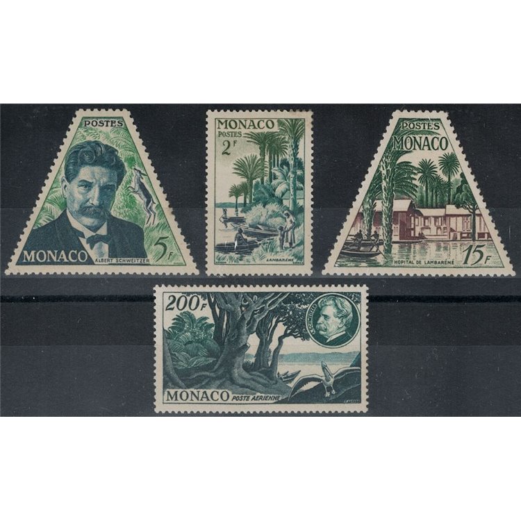 MUNICH 1955 Albert Schweitzer, Nobel Peace Prize 4v MH*