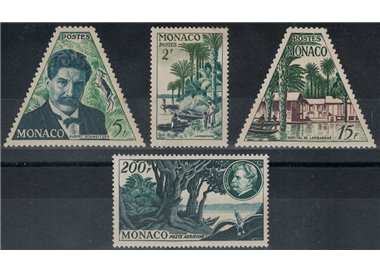 MONACO 1955 Albert Schweitzer, Premio Nobel per la pace 4v MH*