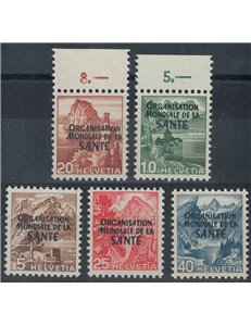 SVIZZERA 1948 Francobolli di servizio, Santé 5v MNH**