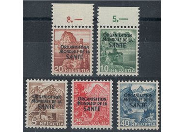 SVIZZERA 1948 Francobolli di servizio, Santé 5v MNH**