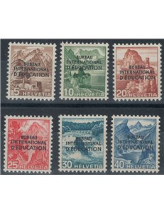 SVIZZERA 1948 Francobolli di servizio, Éducation 6v MNH**