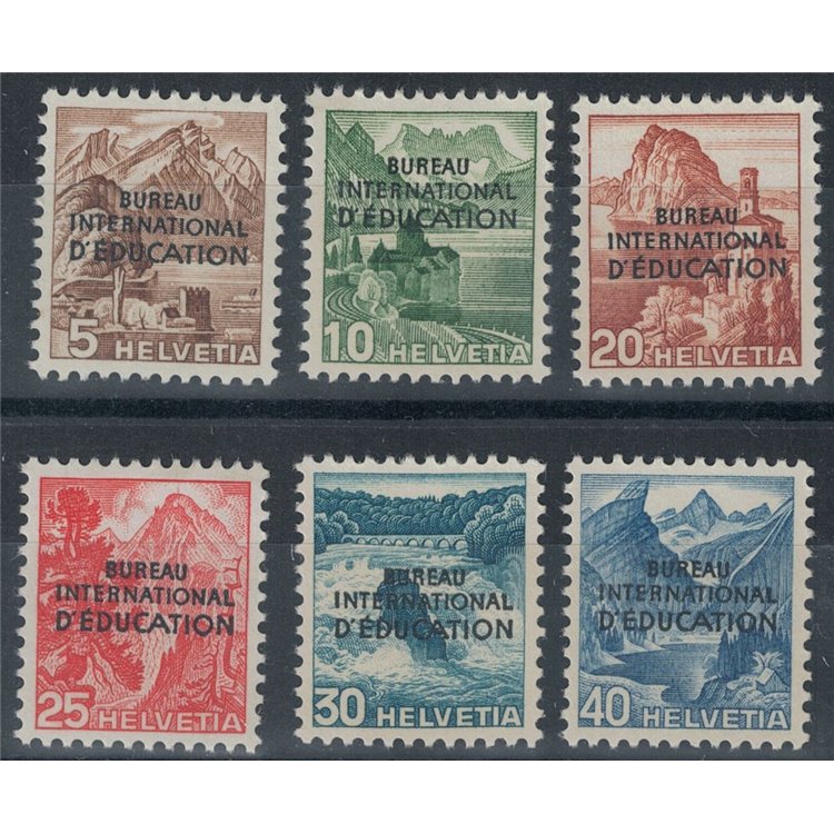 SWITZERLAND 1948 Service stamps, Education 6v MNH**