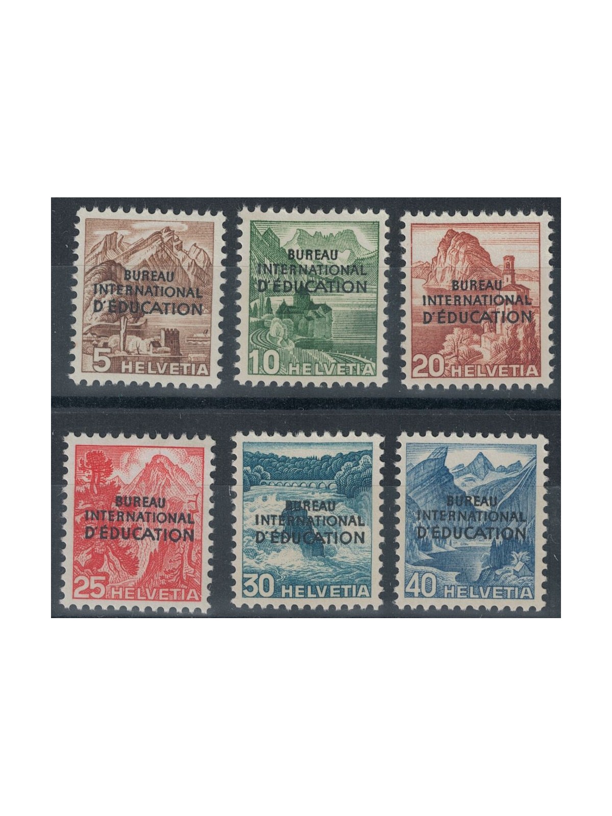 SWITZERLAND 1948 Service stamps, Education 6v MNH**