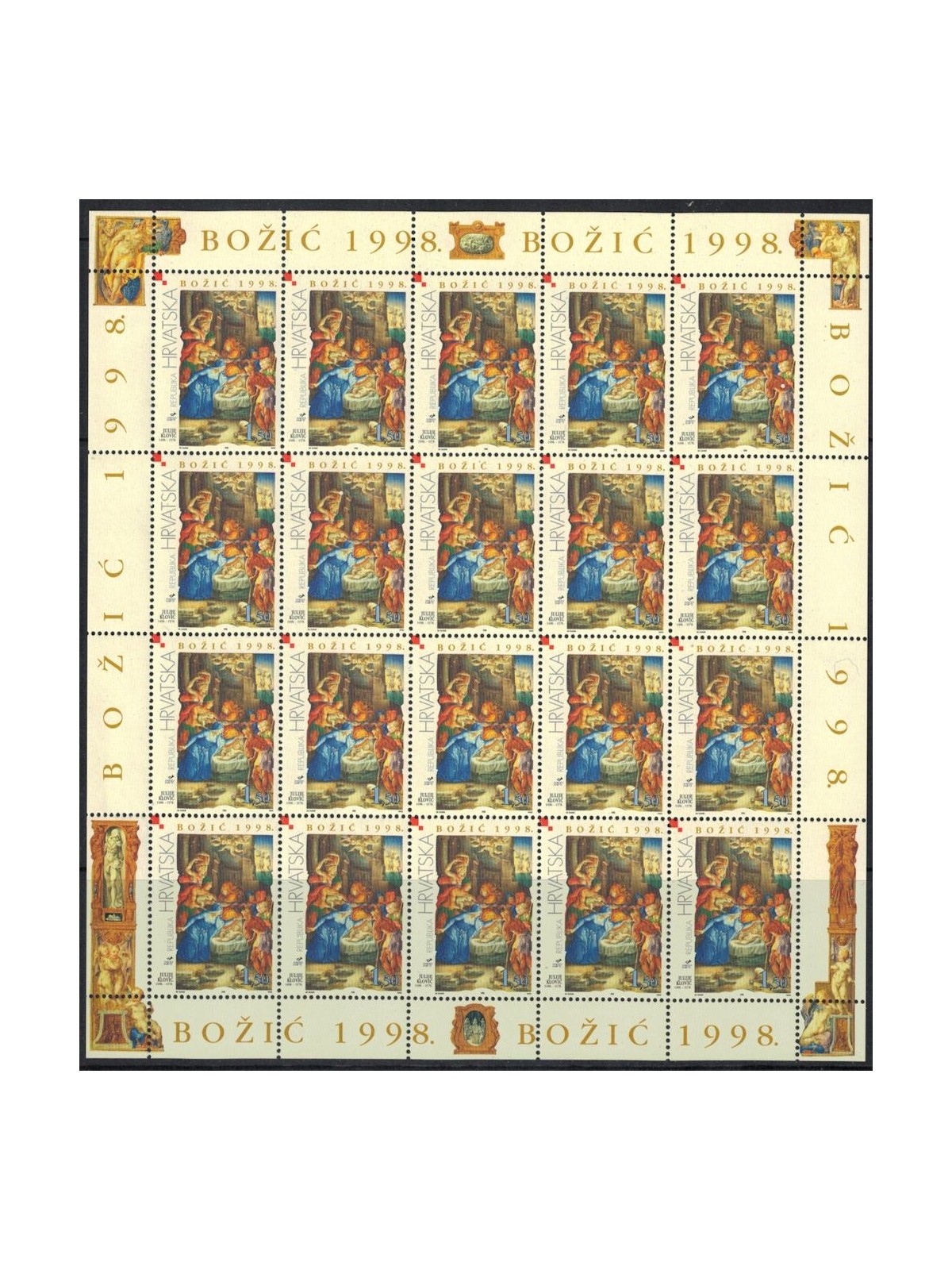 CROAZIA 1998 Natale MF MNH**