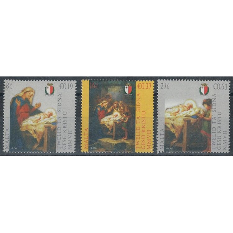 MALTA 2007 Christmas 3v MNH**